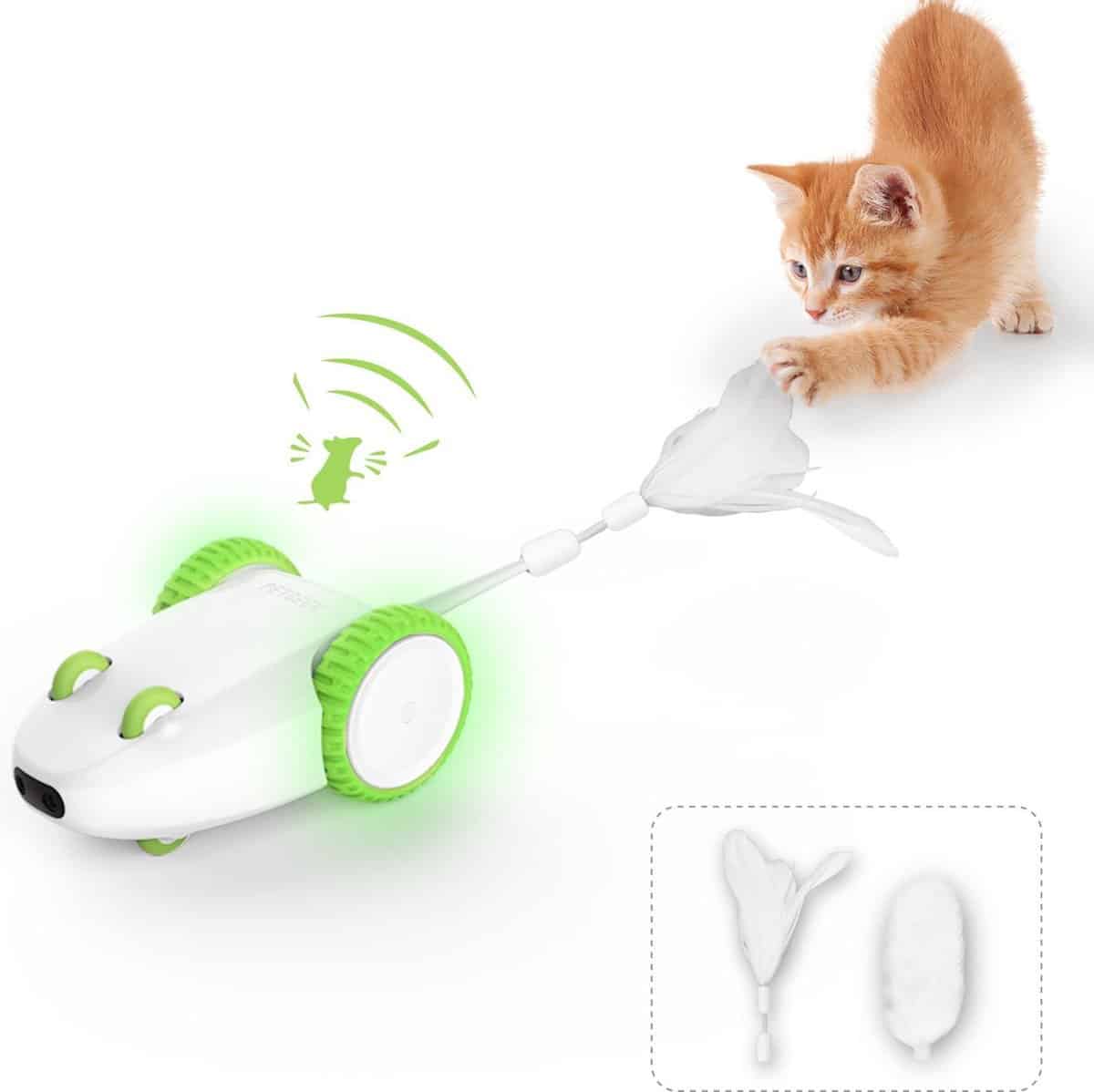 Petgeek Furious Mouse Automatisch Kattenspeeltje met Kattenkruid