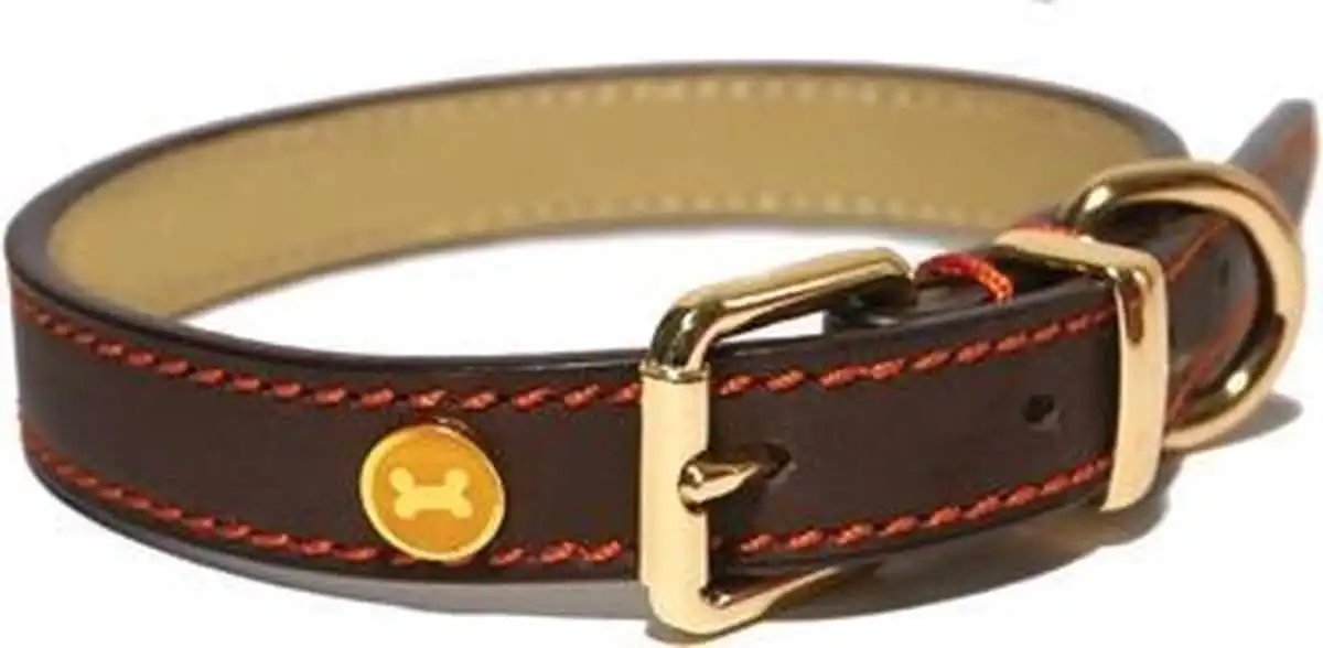 Rosewood - Luxury Leather Halsband Hond Leer